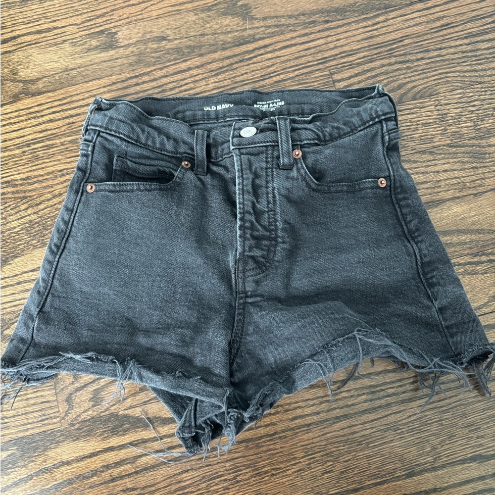 Old Navy Black Jean Shorts size 0